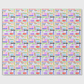 Wettelijke woorden Verpakkingspapier Cadeaupapier (Vlak)