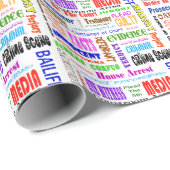 Wettelijke woorden Verpakkingspapier Cadeaupapier (Rol Hoek)