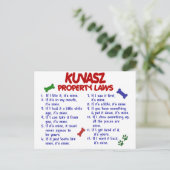 Wetten 2 van het Bezit KUVASZ Briefkaart (Staand voorkant)