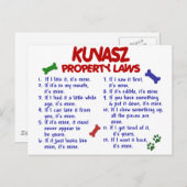 Wetten 2 van het Bezit KUVASZ Briefkaart (Voorkant / Achterkant)