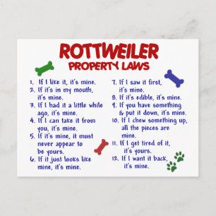 Wetten 2 van het Bezit ROTTWEILER Briefkaart