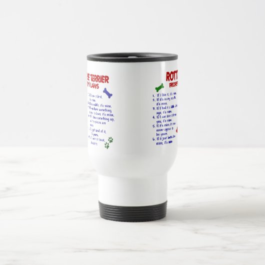 Wetten 2 van het Bezit ROTTWEILER Reisbeker (Center)