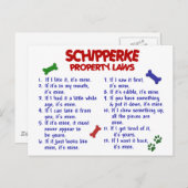 Wetten 2 van het Bezit SCHIPPERKE Briefkaart (Voorkant / Achterkant)