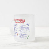 Wetten 2 van het Bezit SCHIPPERKE Matglas Koffiemok (Voorkant links)