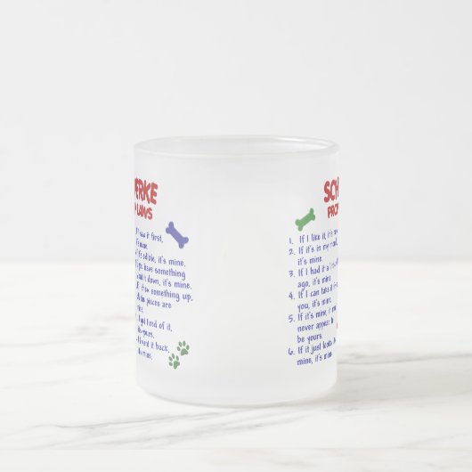 Wetten 2 van het Bezit SCHIPPERKE Matglas Koffiemok (Center)