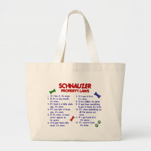 Wetten 2 van het Bezit SCHNAUZER Grote Tote Bag