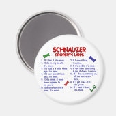 Wetten 2 van het Bezit SCHNAUZER Magneet (Voorkant / Achterkant)