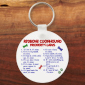 Wetten 2 van het Bezit van de COONHOUND REDBONE Sleutelhanger (Voorkant)