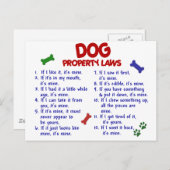 Wetten 2 van het Bezit van de HOND Briefkaart (Voorkant / Achterkant)