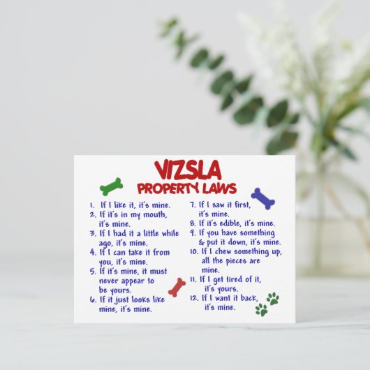 Wetten 2 van het Bezit VIZSLA Briefkaart (Staand voorkant)