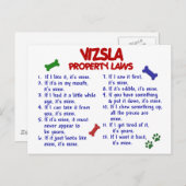 Wetten 2 van het Bezit VIZSLA Briefkaart (Voorkant / Achterkant)