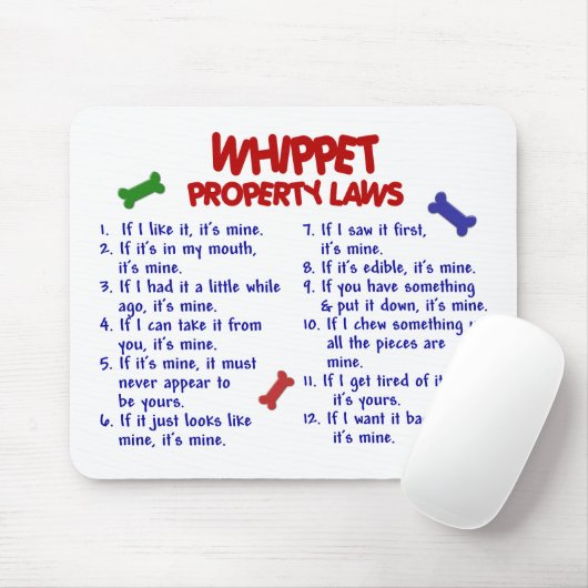 Wetten 2 van het Bezit WHIPPET Muismat (Met muis)