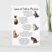 Wetten van de Feline Physics Kaart (Voorkant)