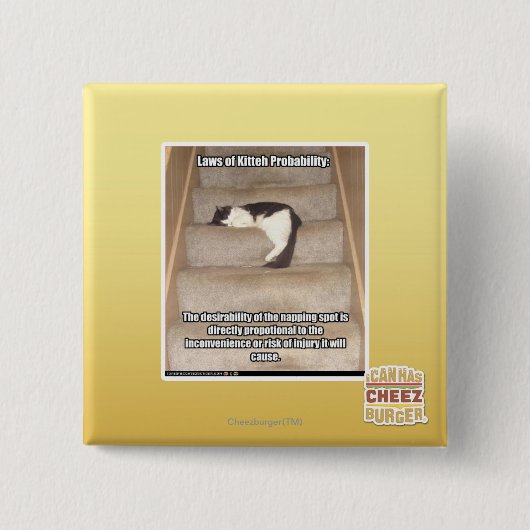 Wetten van de Keukenbetrouwbaarheid Vierkante Button 5,1 Cm (Voorkant)