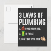 Wetten van stekelkopgift voor Plumber Journeyman Briefkaart (Voorkant / Achterkant)