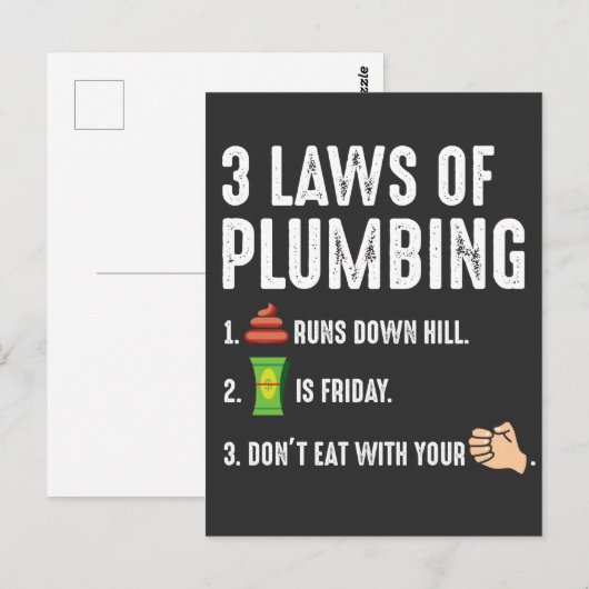 Wetten van stekelkopgift voor Plumber Journeyman Briefkaart (Voorkant / Achterkant)