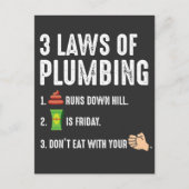 Wetten van stekelkopgift voor Plumber Journeyman Briefkaart (Voorkant)