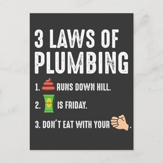 Wetten van stekelkopgift voor Plumber Journeyman Briefkaart (Voorkant)