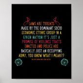 Wetten zijn bedreigingen van de dominante sociale  poster (Voorkant)