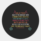 Wetten zijn bedreigingen van de dominante sociale  ronde sticker (Voorkant)