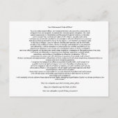 WETTENDHEIDSCODE VOOR ETHICA'S BRIEFKAART (Voorkant)