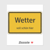 Wetter Aufkleber Sticker Autoaufkleber (Vel)