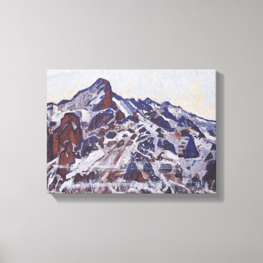 Wetterhorn-gebergte (winterlandschap) canvas afdruk (Voorkant)