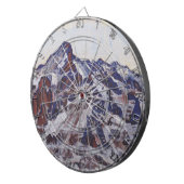 Wetterhorn-gebergte (winterlandschap) dartbord (Voorkant Rechts)