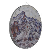 Wetterhorn-gebergte (winterlandschap) dartbord (Voorkant Links)