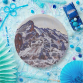 Wetterhorn-gebergte (winterlandschap) papieren bordje (Feest)