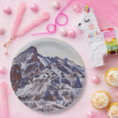 Wetterhorn-gebergte (winterlandschap) papieren bordje (Feest)