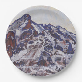 Wetterhorn-gebergte (winterlandschap) papieren bordje