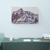 Wetterhorn-gebergte (winterlandschap) spandoek (Beurs)