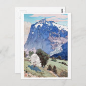 Wetterhorn, Hiroshi Yoshida, Woodcut Briefkaart (Voorkant / Achterkant)