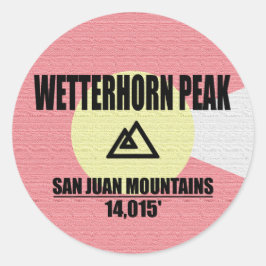 Wetterhorn Peak Ronde Sticker