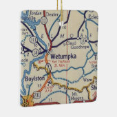 Wetumpka AL  Map Keramisch Ornament (Rechts)