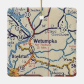 Wetumpka AL  Map Keramisch Ornament (Achterkant)