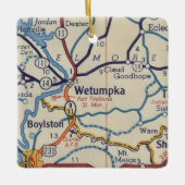 Wetumpka AL Map Keramisch Ornament (Voorkant)