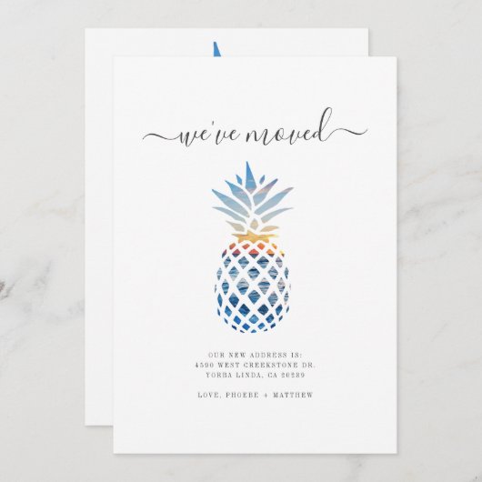 Weve Bewegde Verandering van de Ananas van het Adr Aankondiging (Voorkant / Achterkant)