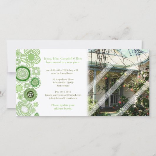 Weve heeft gewijzigde adresaankondiging fotokaart  aankondiging (Voorkant)