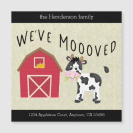 We've Moooved Farm Cow Barn Change of Address