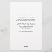 Weve Moved Address Photo Moving Announcement Briefpapier (Achterkant)