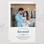 Weve Moved Address Photo Moving Announcement Briefpapier (Voorkant / Achterkant)