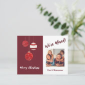 We've Moved Budget Photo Ornaments  Aankondigingskaart (Staand voorkant)