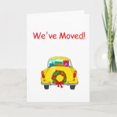 We've Moved Car with werath Christmas Card Feestdagen Kaart (Voorkant)