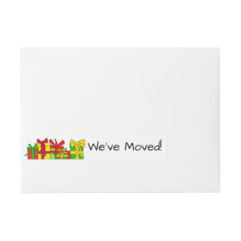 We've Moved Christmas gifts Christmas label Omwikkelbaar Adreslabel