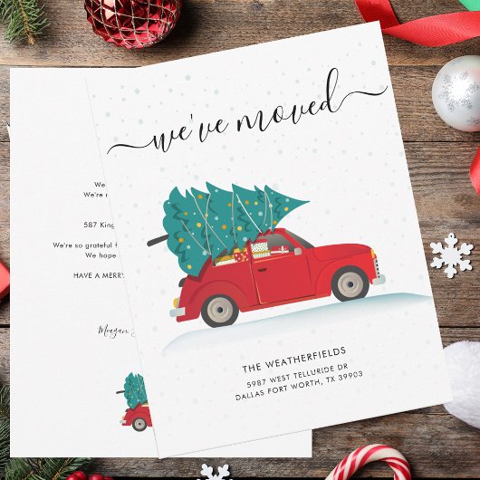 We've Moved Christmas Holiday Moving Aankondiging