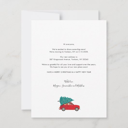We've Moved Christmas Holiday Moving Aankondiging (Achterkant)
