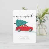 We've Moved Christmas Moving Feestdagenkaart (Staand voorkant)