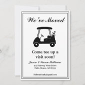 We've Moved Elegant Golf Cart Silhouette New Home Aankondiging (Voorkant)